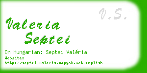 valeria septei business card